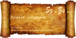Szalai Zsigmond névjegykártya